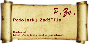 Podolszky Zsófia névjegykártya